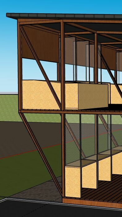 création d'un stand de tir. vue 3d