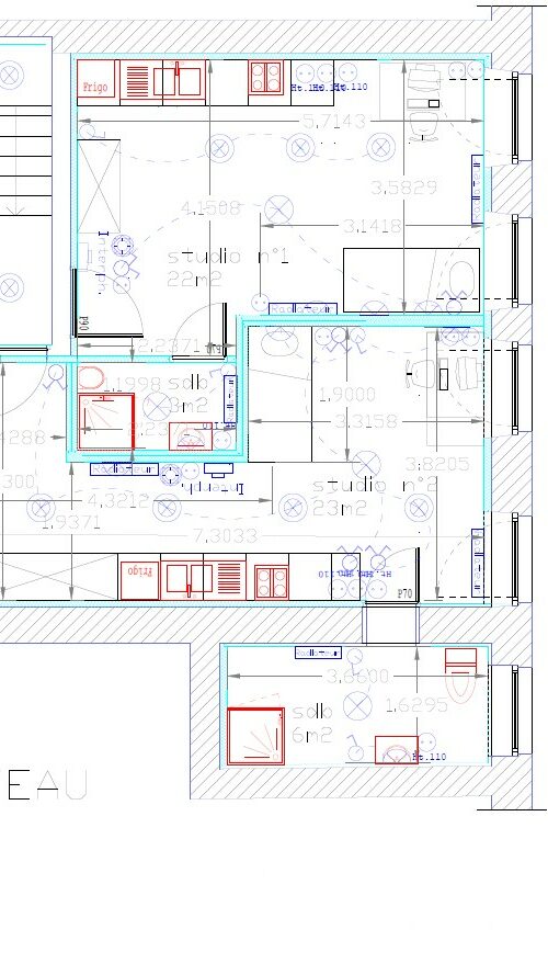 aménagement appartement dans un immeuble à Thionville. troisième version des plans