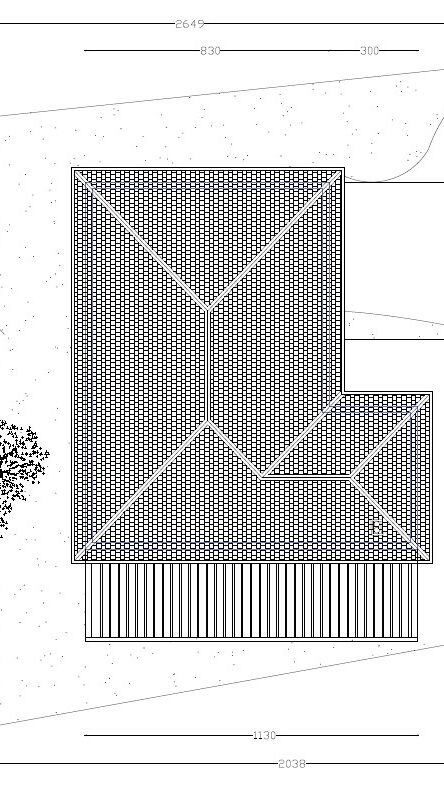 plans de construction d'une maison individuelle. plan de masse